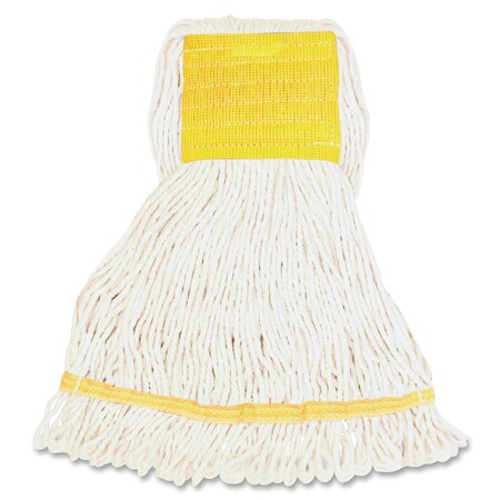 Genuine Joe Mophead, Synthetic Blend, Wide Band, Small, White, PK 12 GJOSWH5B